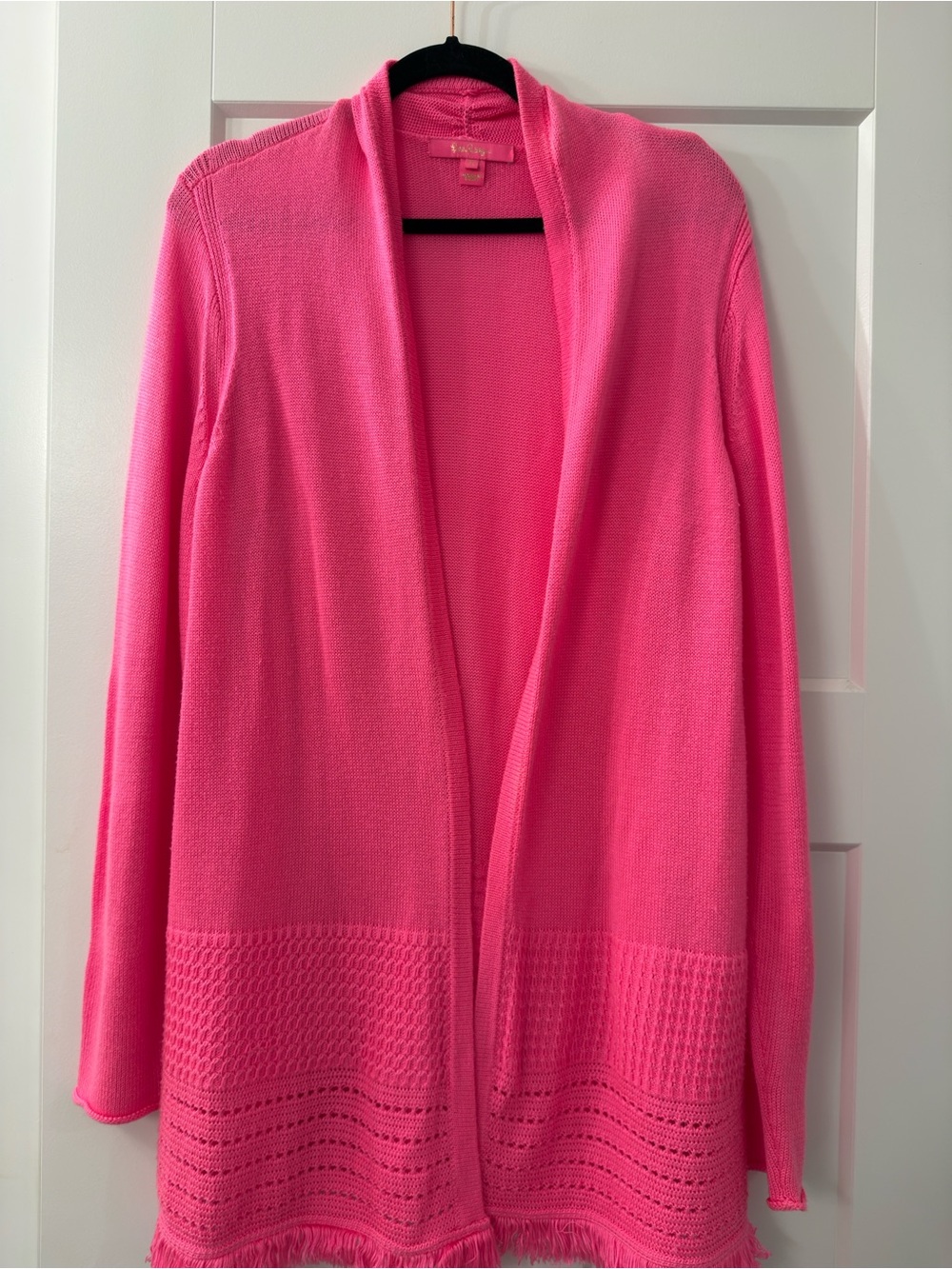 Lilly Pulitzer Noble Front Fringe Hem Cardigan